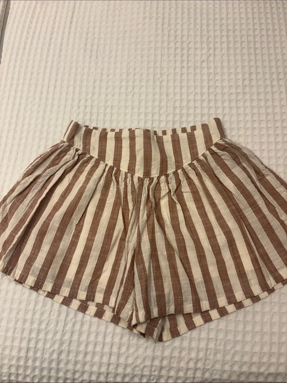 Old Navy Brown and Cream Striped Kids Shorts